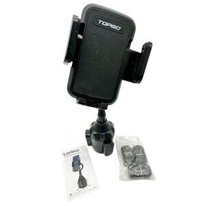 Topgo Adjustable Car Cup Holder Phone Mount With Silicone Extend Case